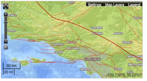 Los Angeles earthquake faults
