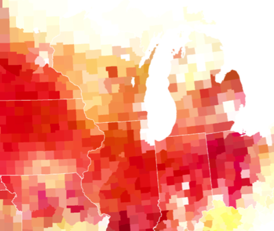 red crops--tghe sites of soy