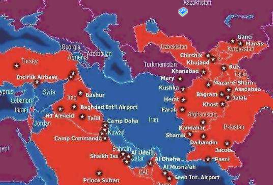 US Army Bases around Iran