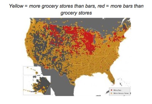 Grocery Stores v. Bars