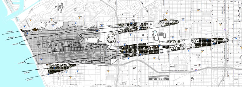 LAX Sound Contour Map
