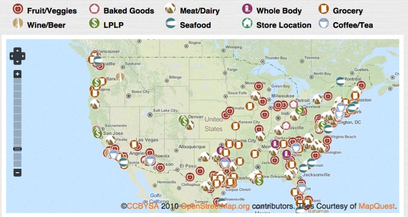 Whole Foods Local Foods Map