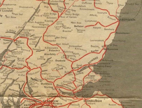 Glasgow, Edinburgh, Aberdeen