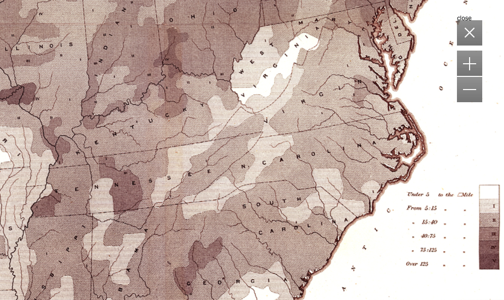 Virginia to Georgia Chloropleth