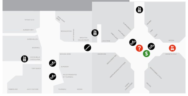 WEstfield mall floor one