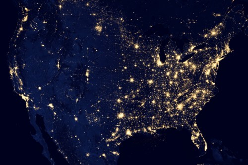 US Illuminated from Space
