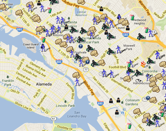 Assaults, Arrests, Arson, Burglary, Robbery, Shooting, Theft, Vandalism