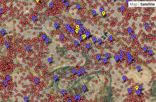 Baghdad Civilian Death--red 1; purp 10; yell 50