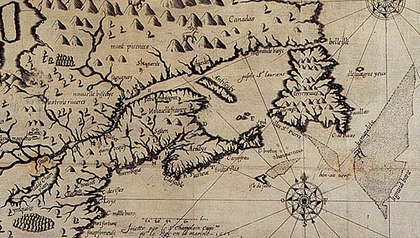 Champlain's coastal map