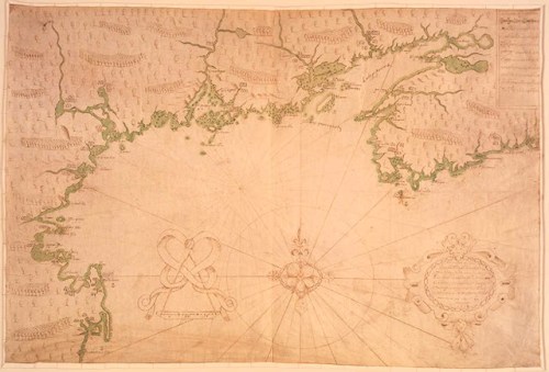 champlains map %22Des Sauvages- ou voyage de Samuel Champlain, de Brouages, faite en la France novelle l'an 1603%22