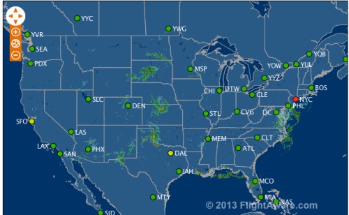 Flight Tracker with Clouds