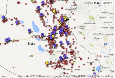 Civilian Deaths in Iraq: individual; 10+; 50+
