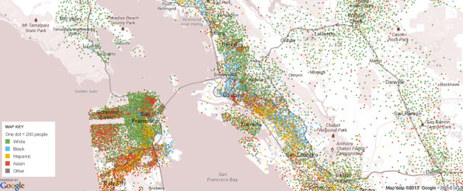 Mapping Race across Bay Area