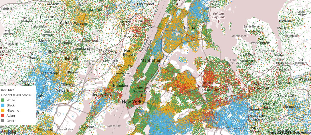 NYC Racial Map from 20005-9 census