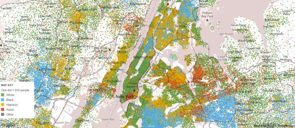 NYC Racial Map from 20005-9 census