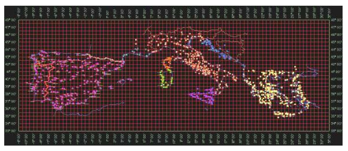 Place Names from Ptolemy in Modern Map Projection