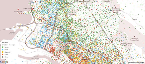 Race in Oakland Google Mapped