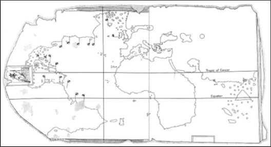 Wrote de la Cosa's c 1500 map