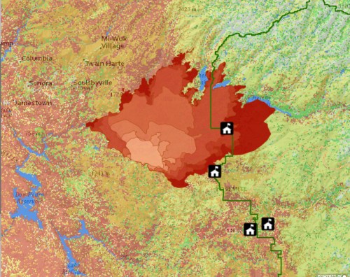 Fire Spread in the Sierras