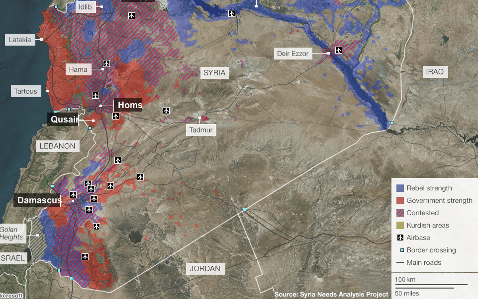 Mapping Syrian Conflict BBC