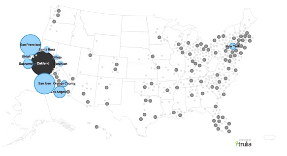 From Where to Oakland? Oct-Dec 2011