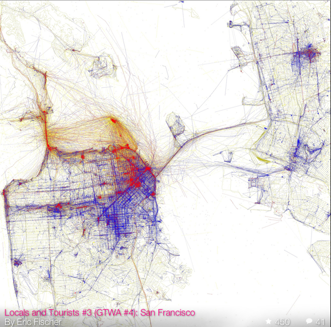 Eric Fischer- Locals v non-Locals in SF:Oak