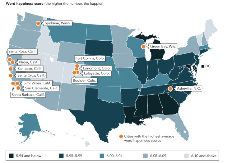 Happiness Score in One Map