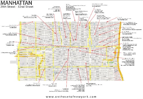 Map of Film Sites in NYC