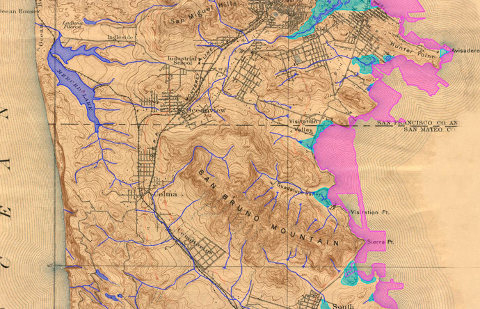 SF Built Out:Loss from 1895 Topo