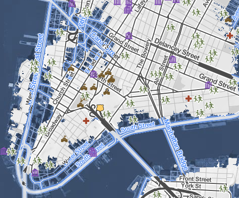 Surging Seas--NYC, 10 Feet