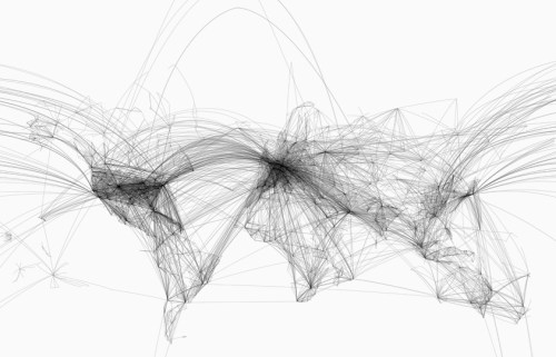 air travel mapped worldwide!