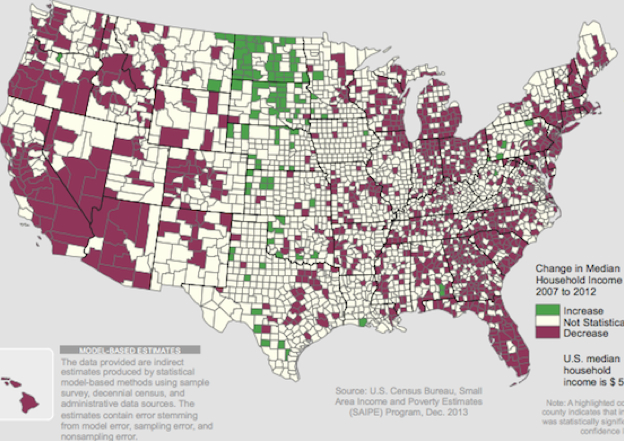 Median Income Changes, 2007-12