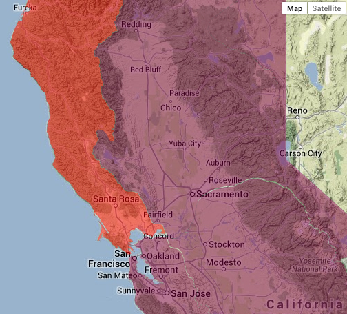 California Interactive Drougth Conditions