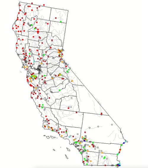 Streamflow Conditions in CA--Jan 21