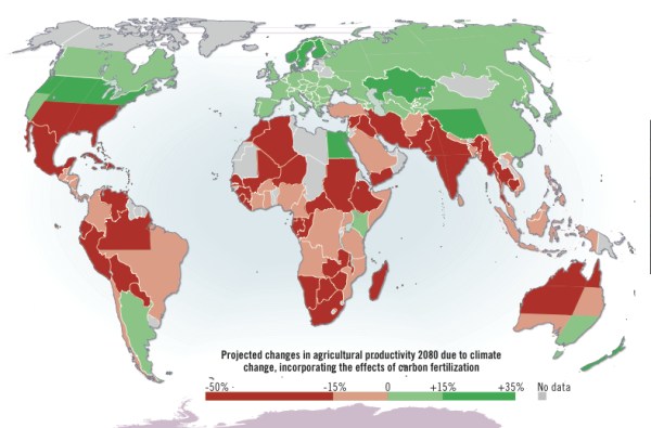 agricultural productivity, projected