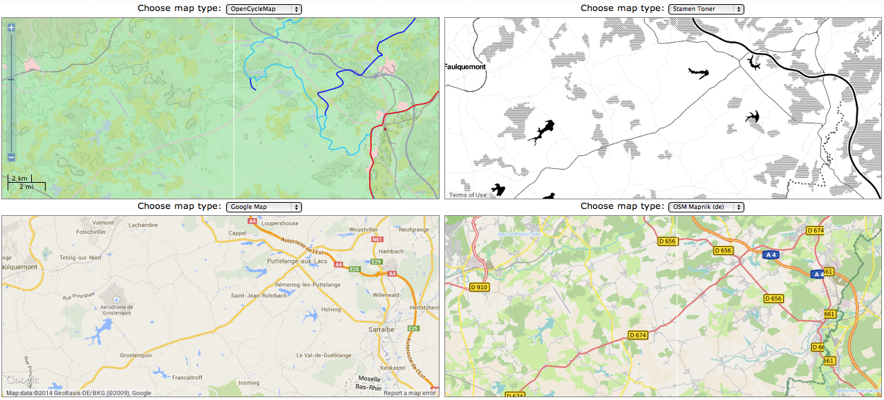Comparing Info Foregrounded in Mapped Landscapes in Germany
