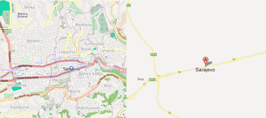 Sarajevo OSM Google