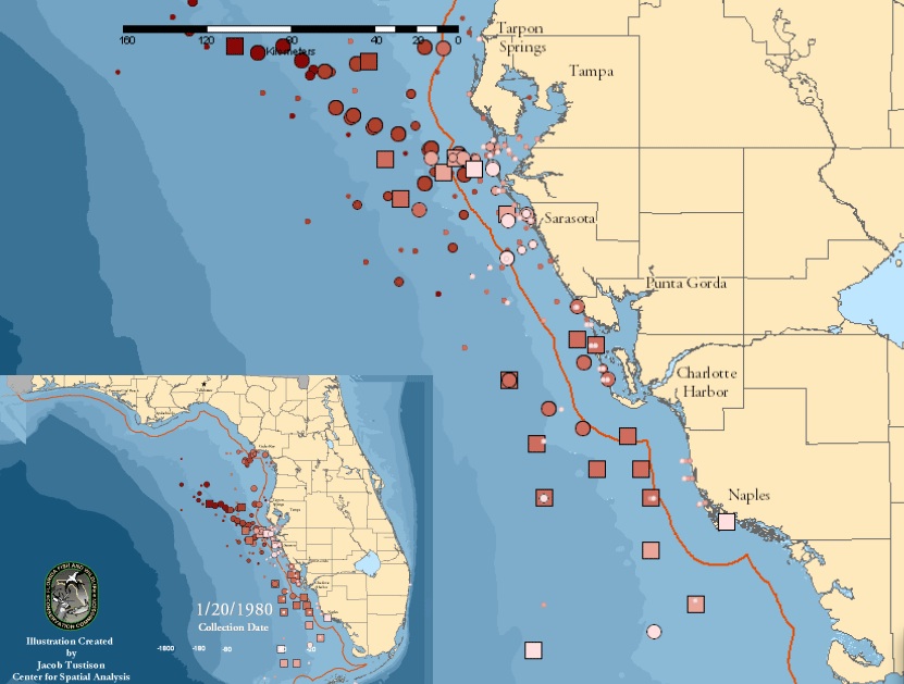 Red Tide Expands 1979 Florida Marine