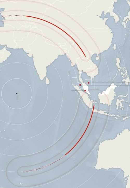 Estimated Range of Possible Flight Paths