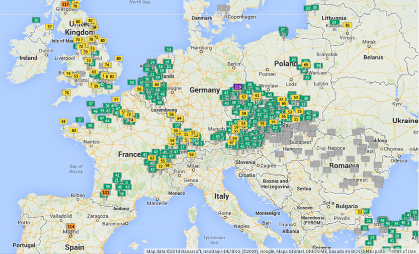 %22Europe%22 in Air Pollutedness