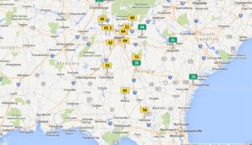 Bad Air Belt in Georgia, May 21 3 pm
