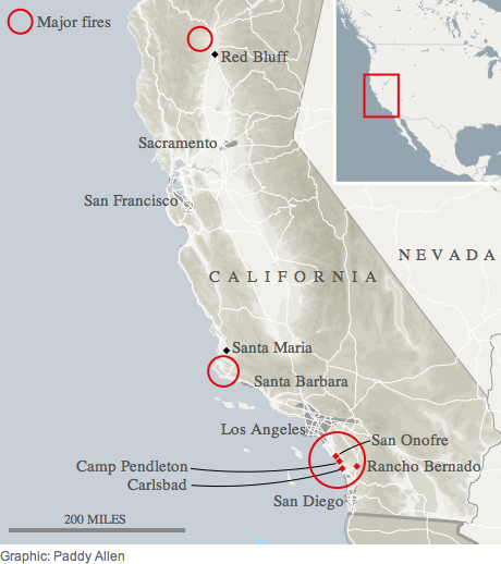 California Fires mid-May 2014