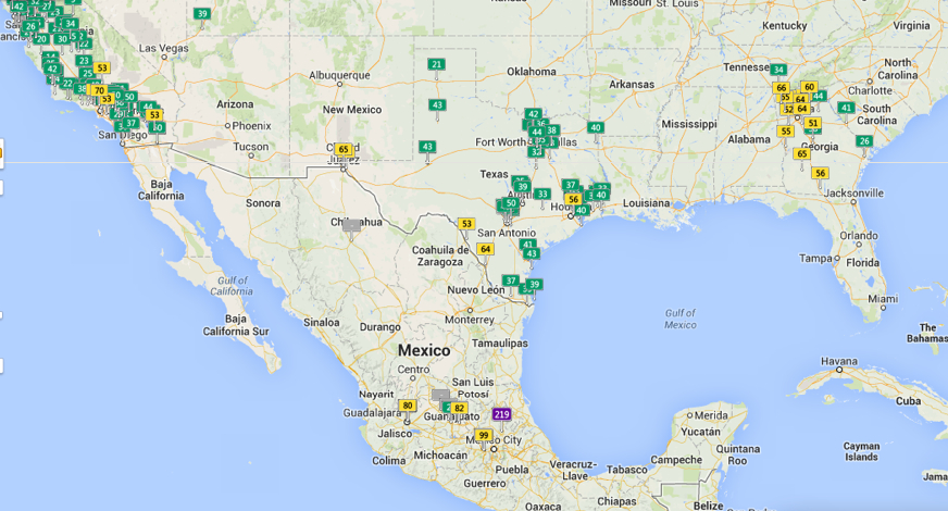 Mexico City at continental divide