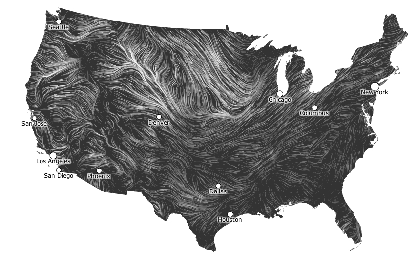 Winds over US whitening out