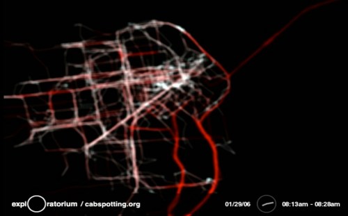 colored map cabs' speeds