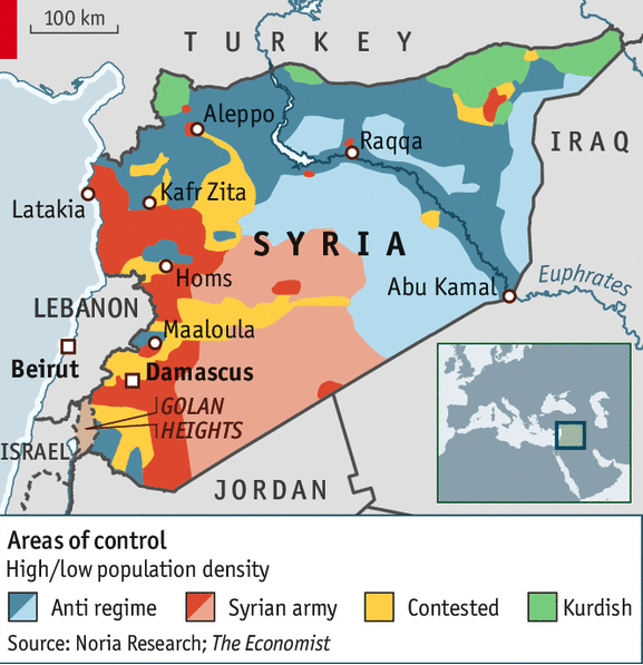 Syria divided in Economist April 19 2014