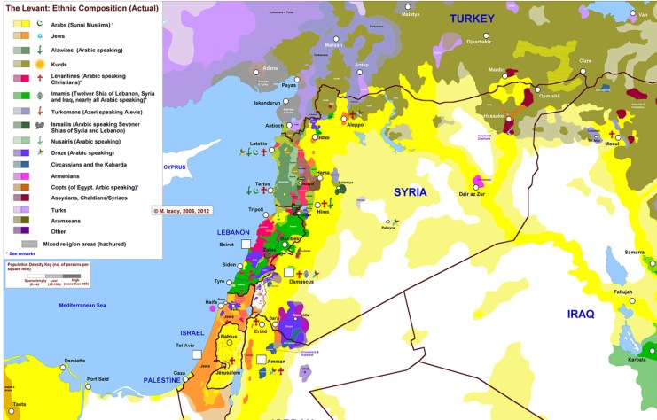 Levant Map of Ethnicities
