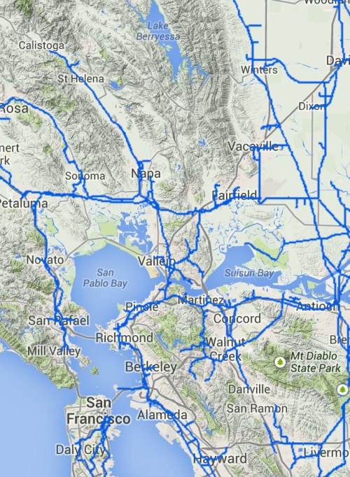 Gas Main Network, larger scale