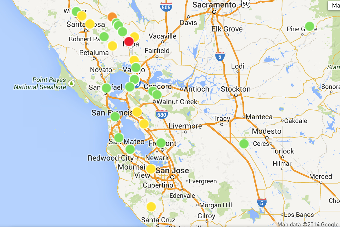 PG & EOutages 2-30 pm