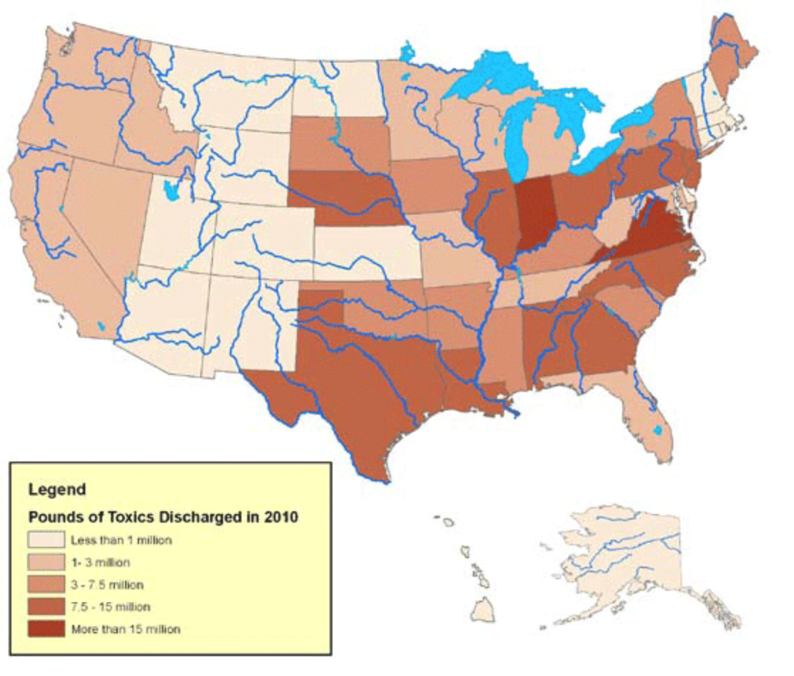 Discharged Toxins in Rivers